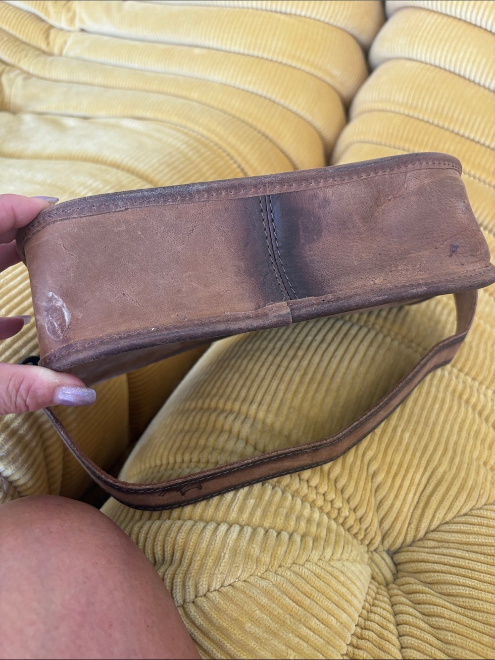 STS Ranchwear Brown Leather Messenger Shoulder Bag - Picture 5 of 7